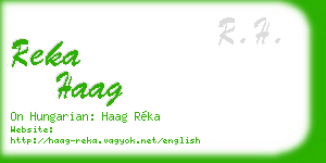 reka haag business card