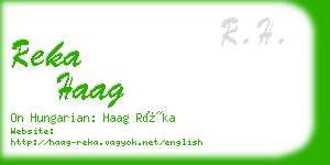 reka haag business card